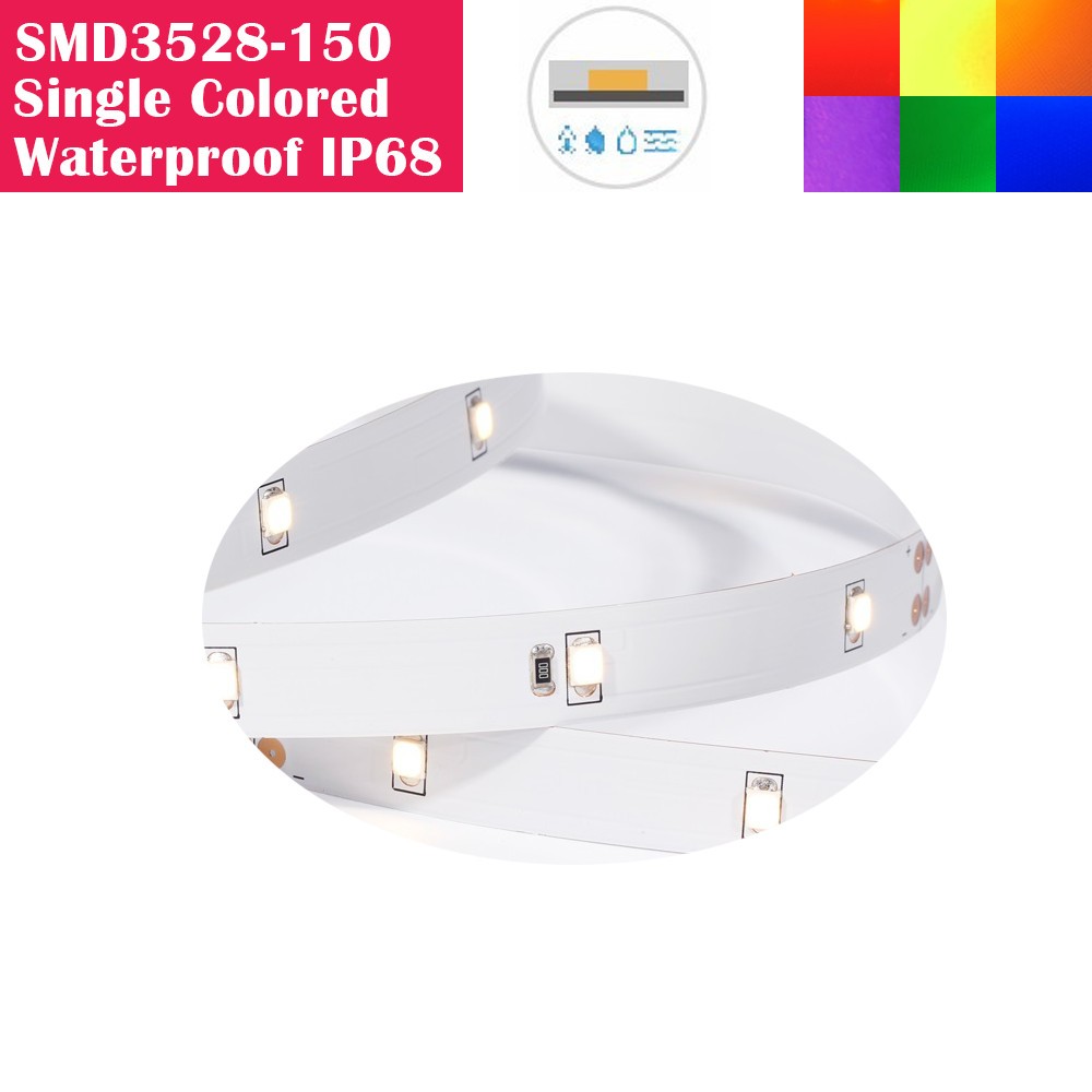 5 Meters SMD3528/SMD2835 (0.1W) Waterproof IP68 150LEDs Flexible LED Strip Lights